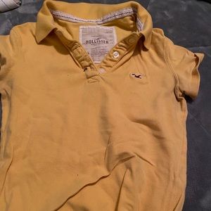 Hollister Polo Shirt - Yellow/Gold